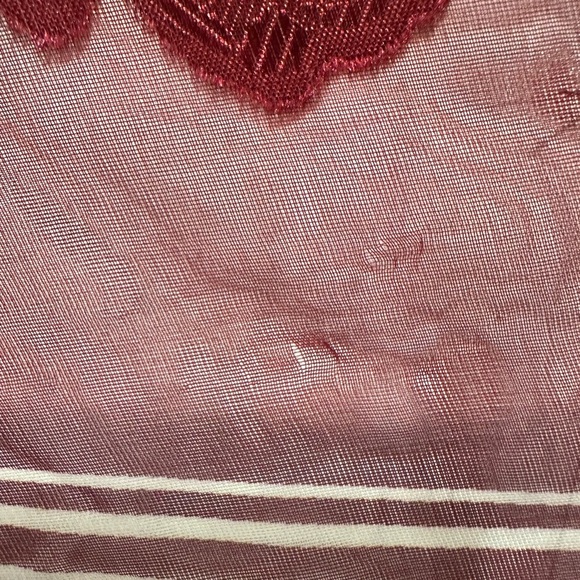 Vintage Burgundy Plaid Equestrian Print Scarf 39” Square Polyester Shawl Wrap - Picture 7 of 8